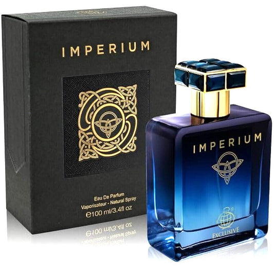 Imperium — Fragrance World, frasco y caja (fondo blanco original)